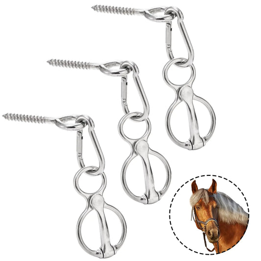 Cididu 3 Pack Horse Tie Ring Tie Ring for Horses 304 Stainless Steel Horse Training Accessories for Indoor and Outdoor Horse Trailers Safe and Durable Horse Tack and Supplies Humane Way