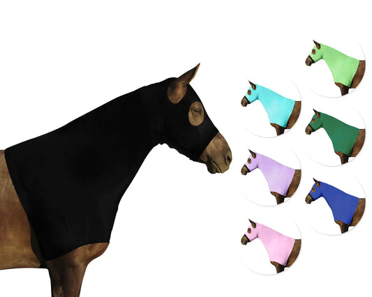 Paris Tack Comfort Stretch Lycra Sleazy Slicker Horse Hood Neck Cover