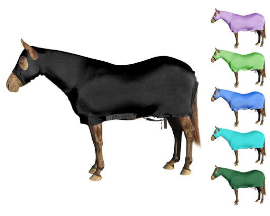 Paris Tack Lycra Full Body Horse Sheets with Neck Cover Mini Horse