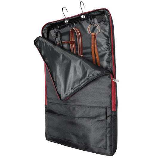 Asooll Horse Bridle BagBridle/Halter Bag with 3 Prong Tack RackHorse Tack Carry BagHorse Harness BagBridle Bag with Hooks for Horse Gear Storage
